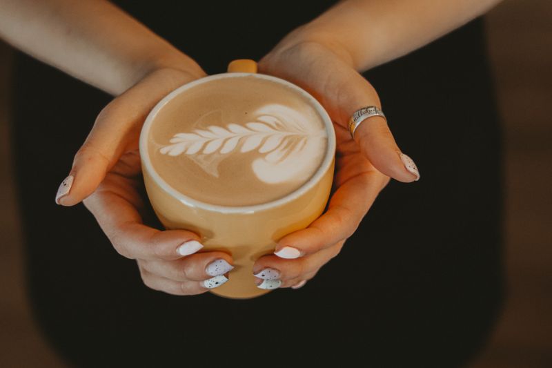 Rose cardamom latte specialty drink